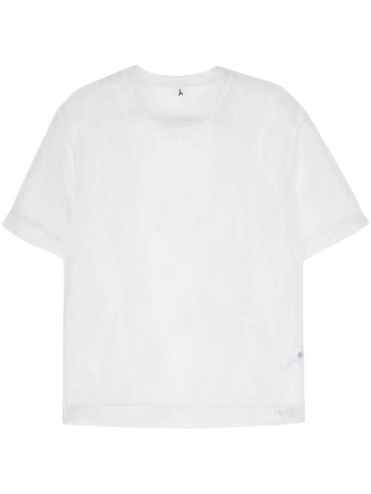 Patrizia Pepe sheer organza T-shirt - White Cover