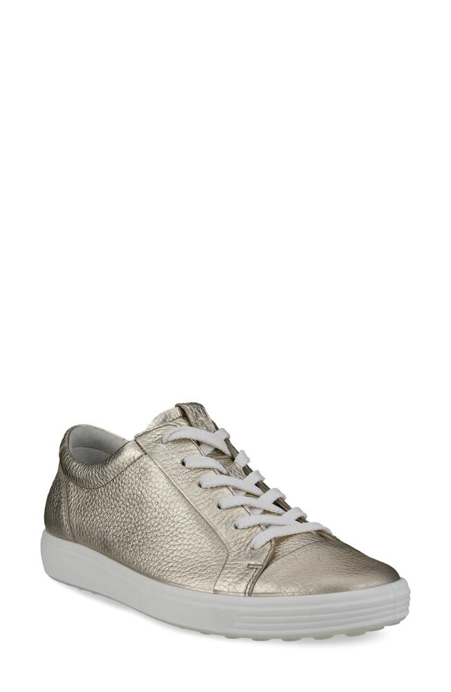 ECCO Soft 7 Mono 2.0 Sneaker in Pure White Gold Cover