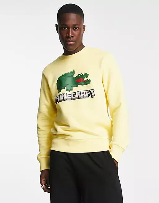 Lacoste x Minecraft logo sweatshirt in yellow Cover