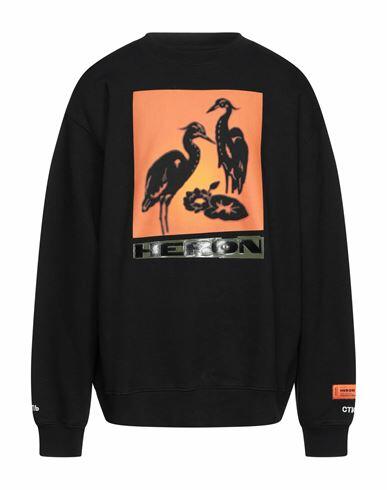 Heron Preston Man Sweatshirt Black Cotton Cover