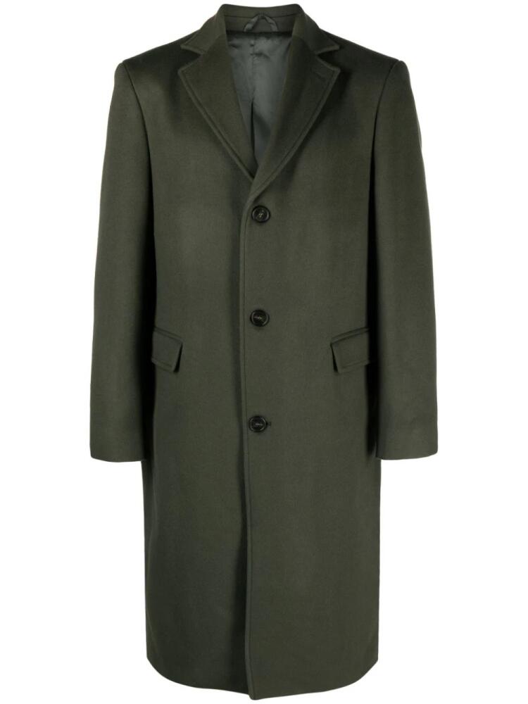 Officine Generale Sirius single-breasted coat - Green Cover