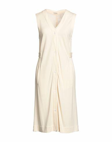 Her Shirt Her Dress Woman Midi dress Ivory Viscose, Wool, Polyamide Cover