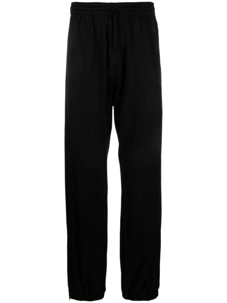 MM6 Maison Margiela numbers-motif track pants - Black Cover