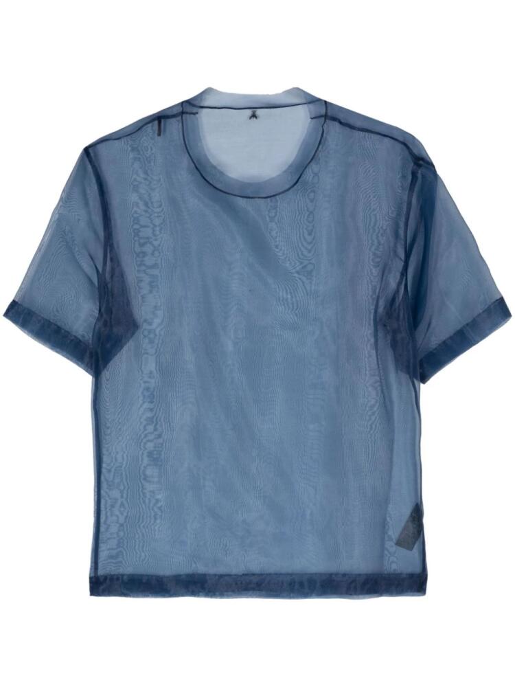 Patrizia Pepe sheer organza T-shirt - Blue Cover