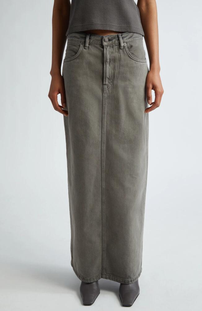 Acne Studios Philo Saxon Denim Maxi Skirt in Anthracite Grey Cover