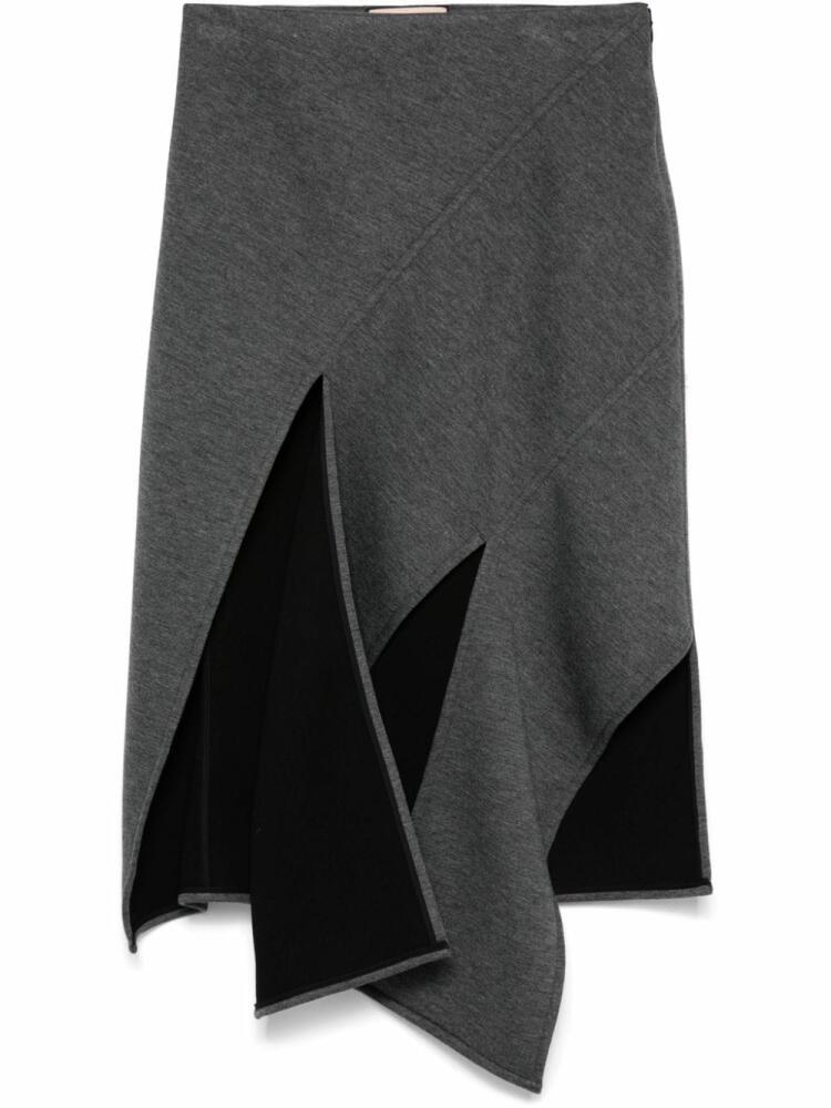 Plan C scuba-jersey midi skirt - Grey Cover