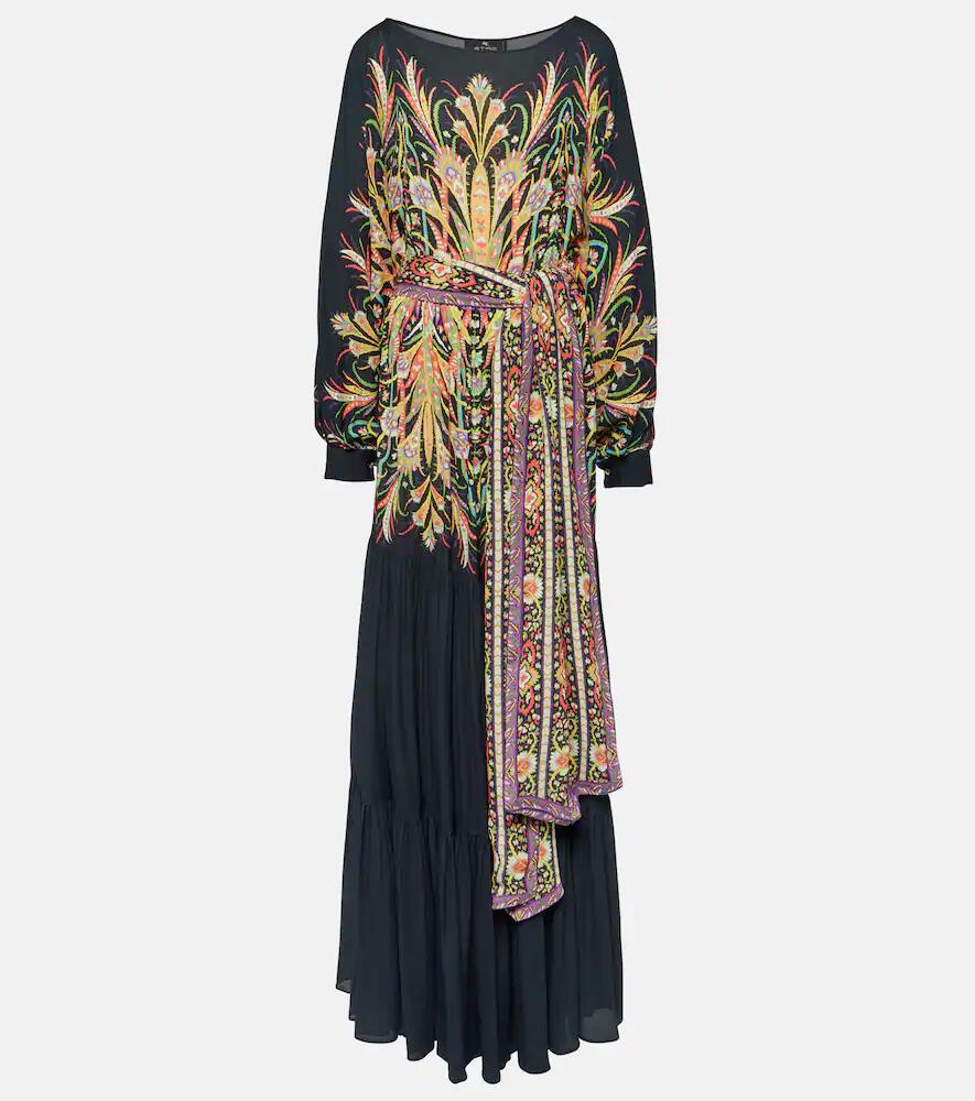 Etro Printed tiered gown Cover