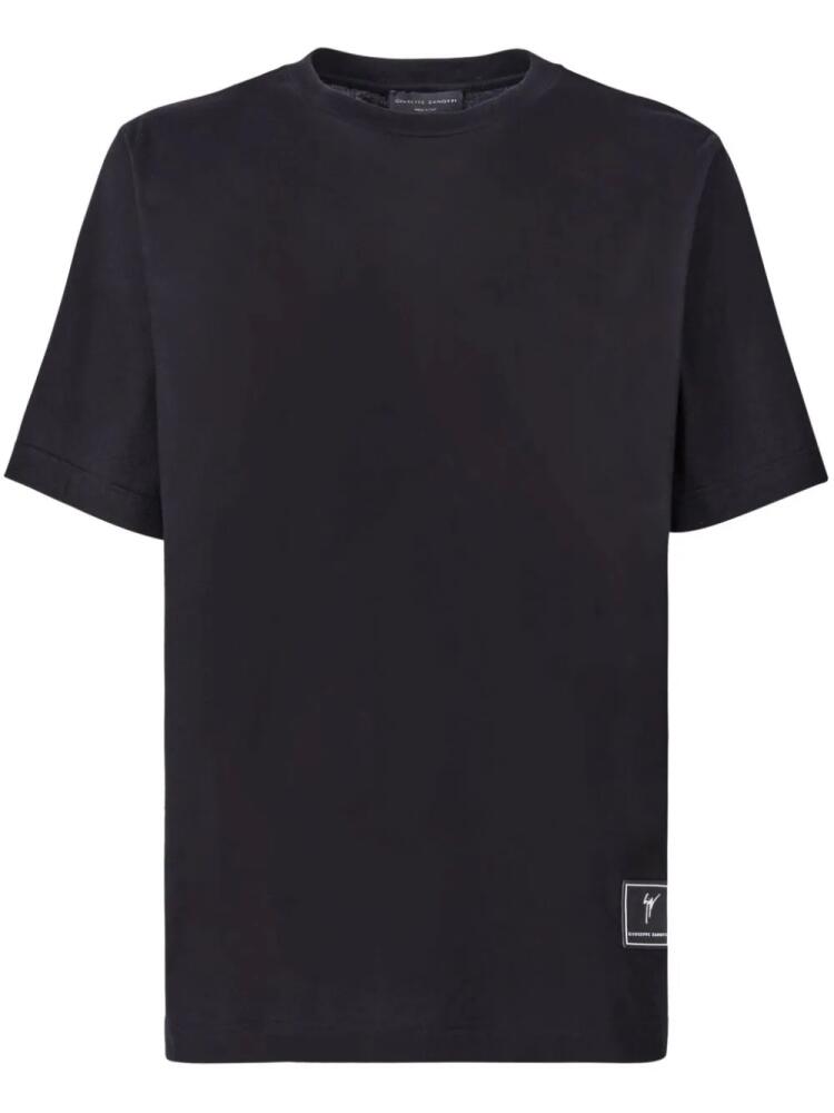 Giuseppe Zanotti logo-patch cotton T-shirt - Black Cover