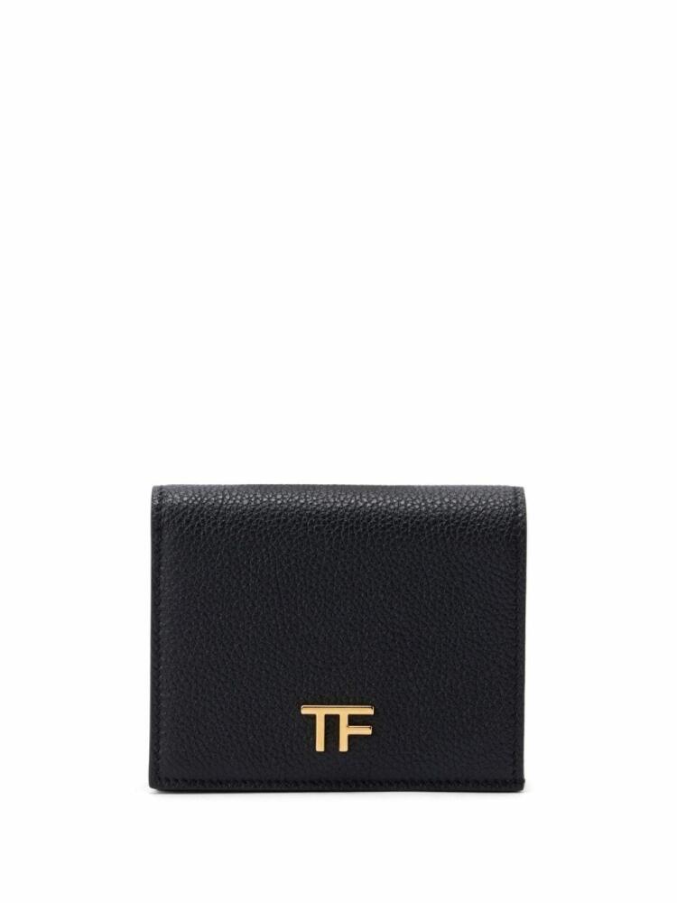 TOM FORD mini logo-plaque leather wallet - Black Cover