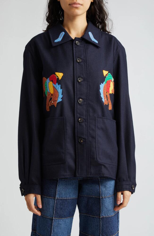 Bode Rodeo Franck Wool Jacket in Midnight Cover