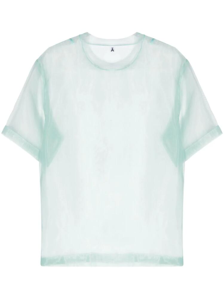 Patrizia Pepe sheer organza T-shirt - Green Cover