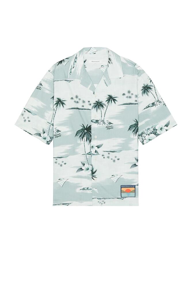 Maison Kitsune Resort Shirt in Teal Cover