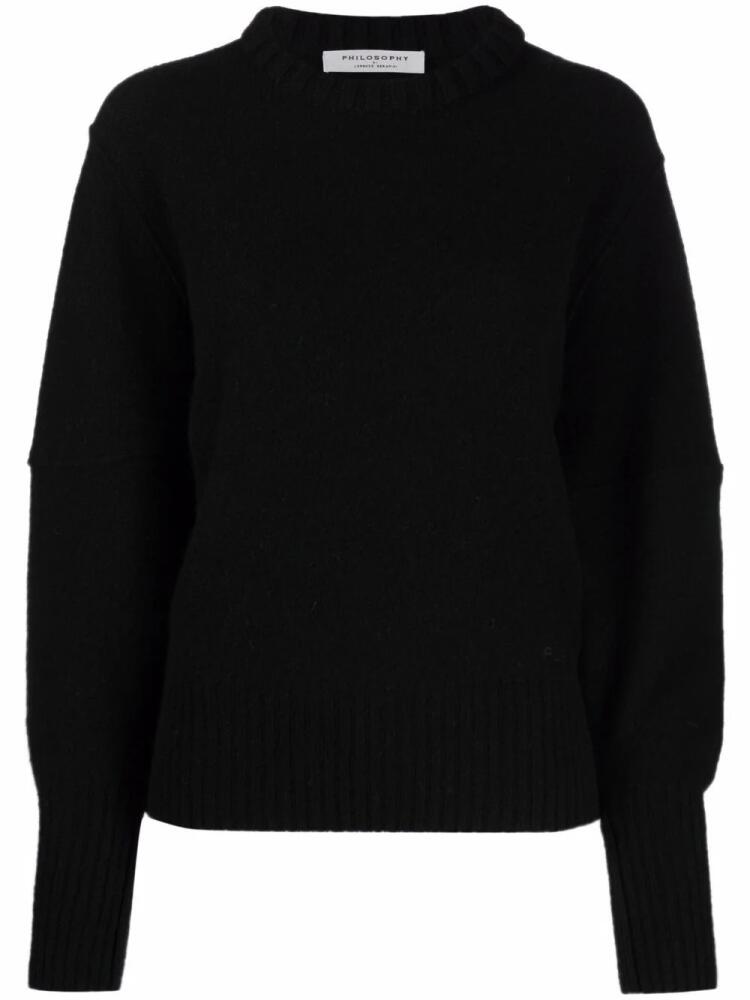 Philosophy Di Lorenzo Serafini long puff sleeves sweater - Black Cover