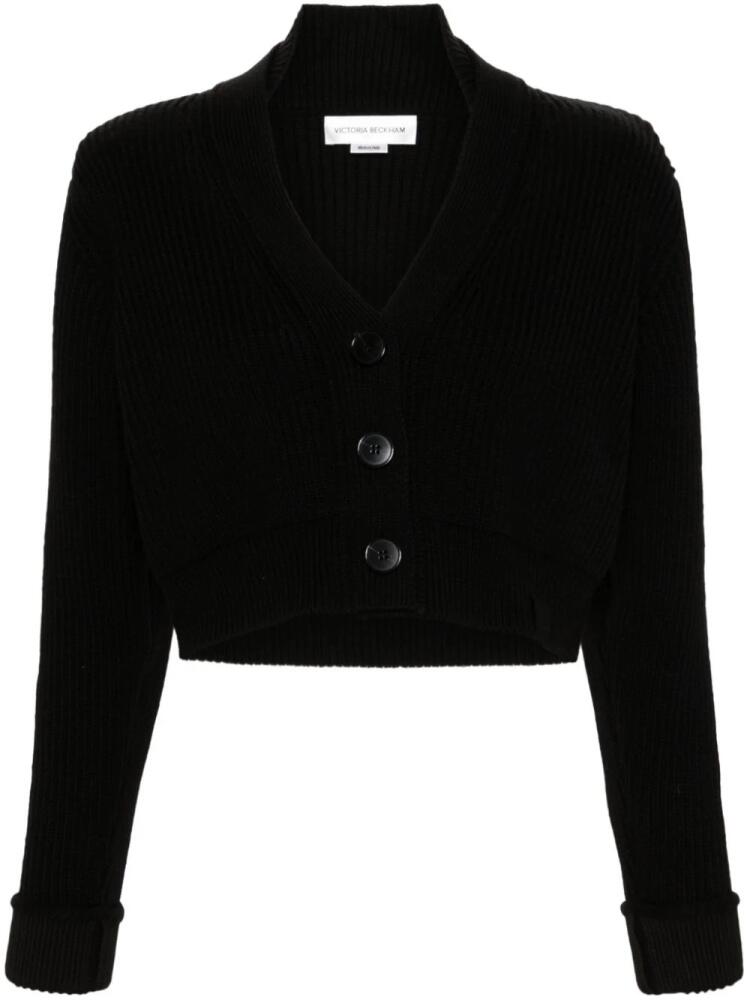 Victoria Beckham V-neck cropped cardigan - Black Cover