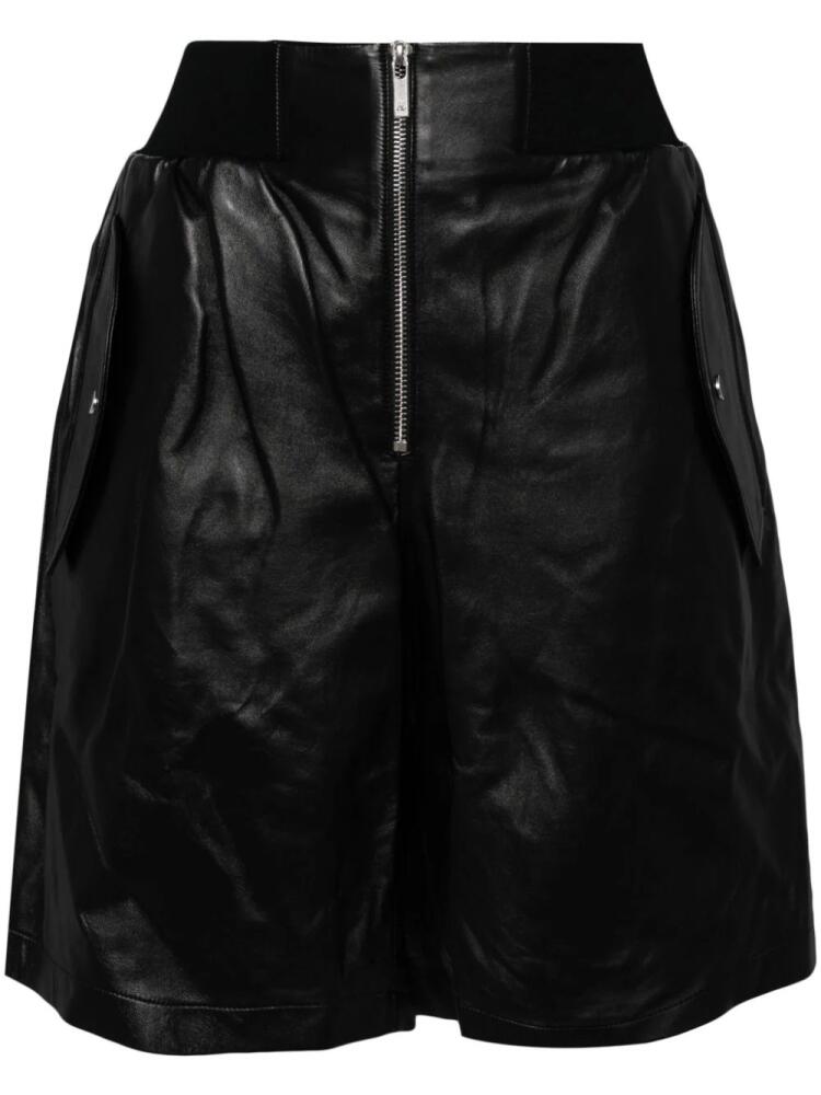 Helmut Lang zip-up leather shorts - Black Cover