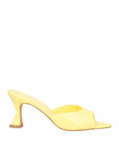 Deimille Woman Sandals Yellow Soft Leather Cover