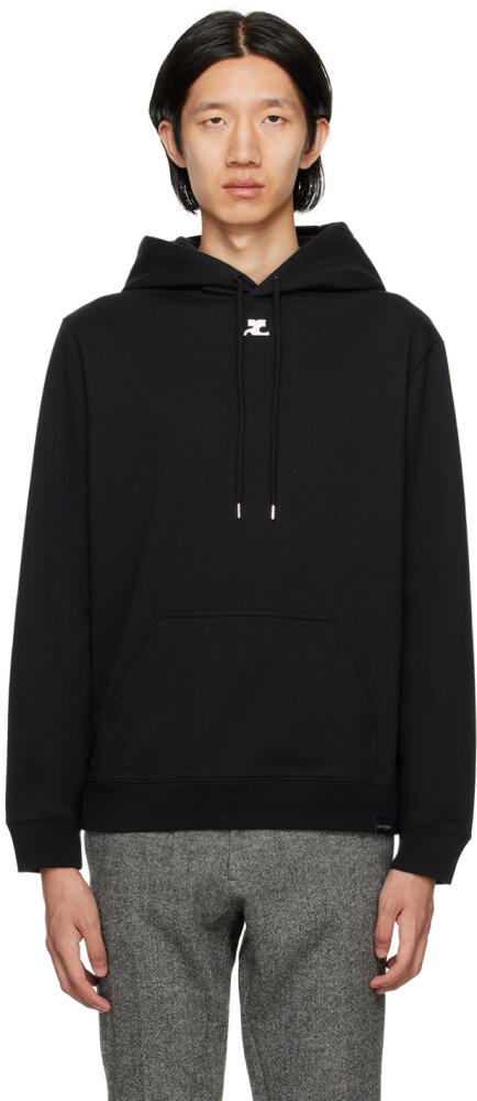 Courrèges Black Basic Hoodie Cover