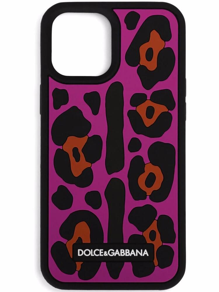 Dolce & Gabbana leopard print iPhone 12 Pro Max case - Pink Cover