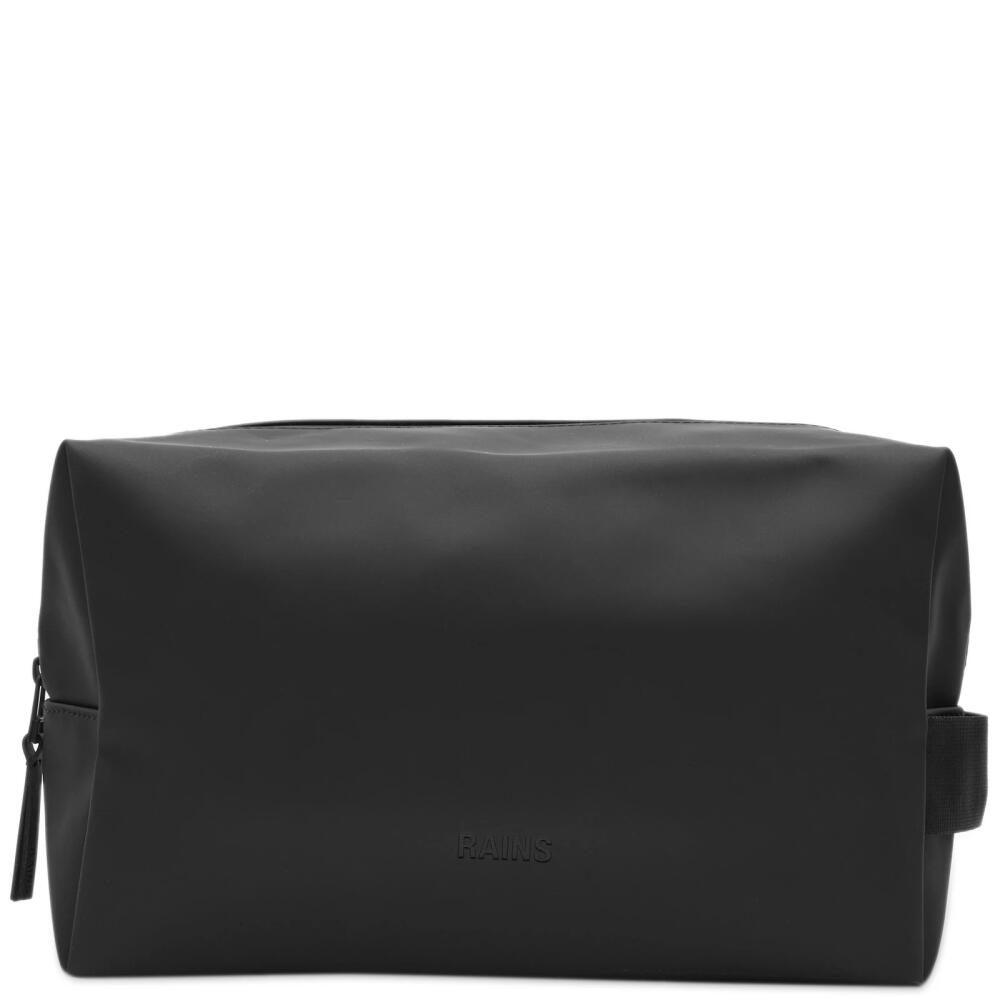 Rains Men's Wash Bag Large in Black Cover