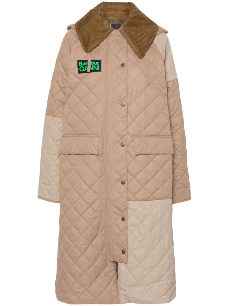 Barbour x GANNI quilted coat - Neutrals Cover