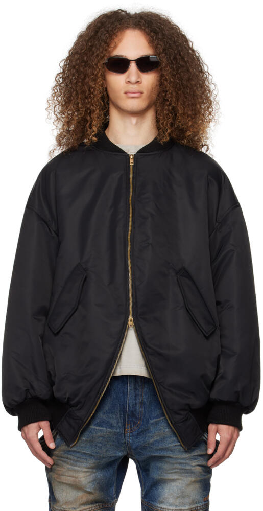 We11done Black Two-Way Bomber Jacket Cover