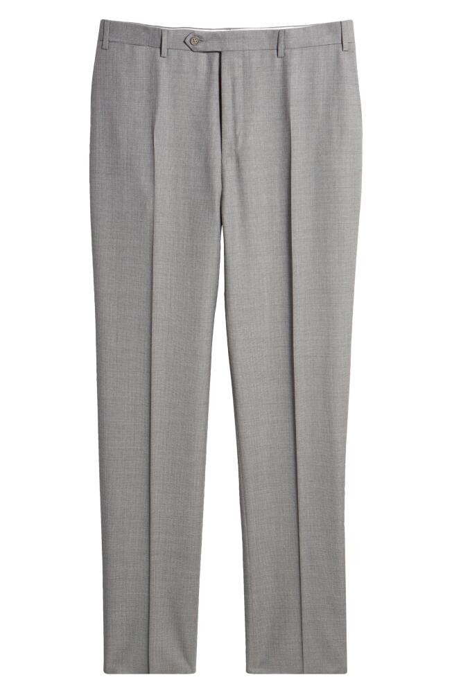 Canali Siena Regular Fit Wool Pants in Light Grey Cover