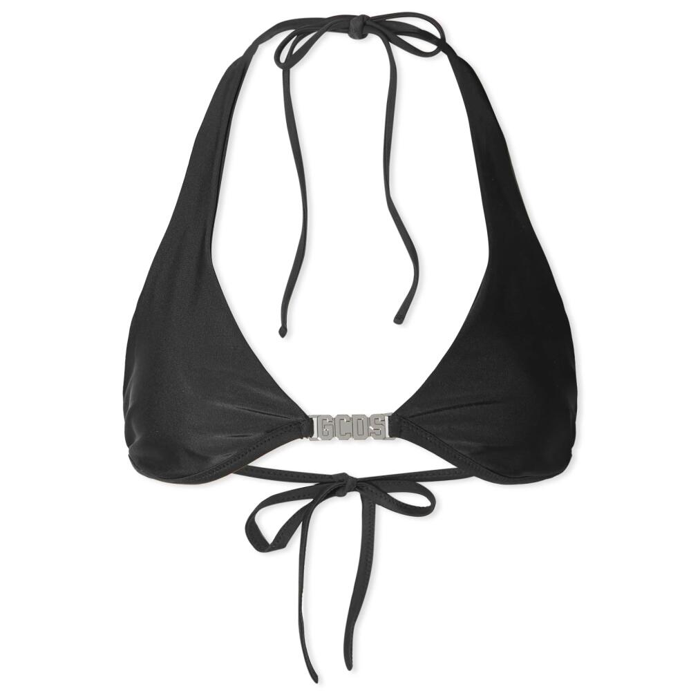 GCDS Women's Logo Bikini Bra in Nero Cover