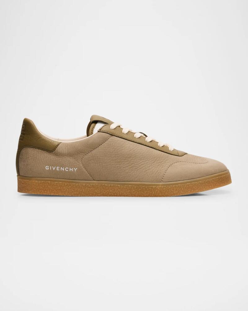 Givenchy Men's Town Grained Leather Low-Top Sneakers Cover