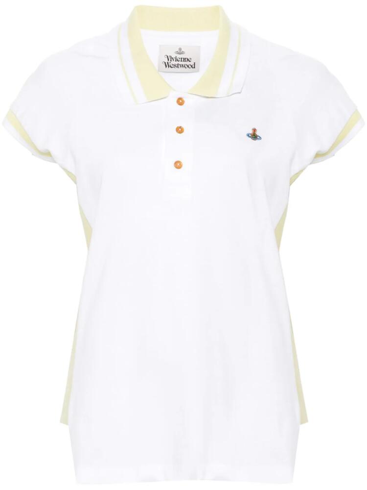 Vivienne Westwood Orb-embroidered polo top - White Cover