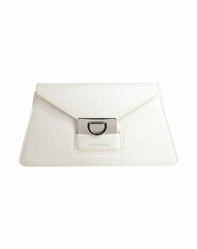 Trussardi Woman Handbag White Polyester, Polyurethane resin Cover