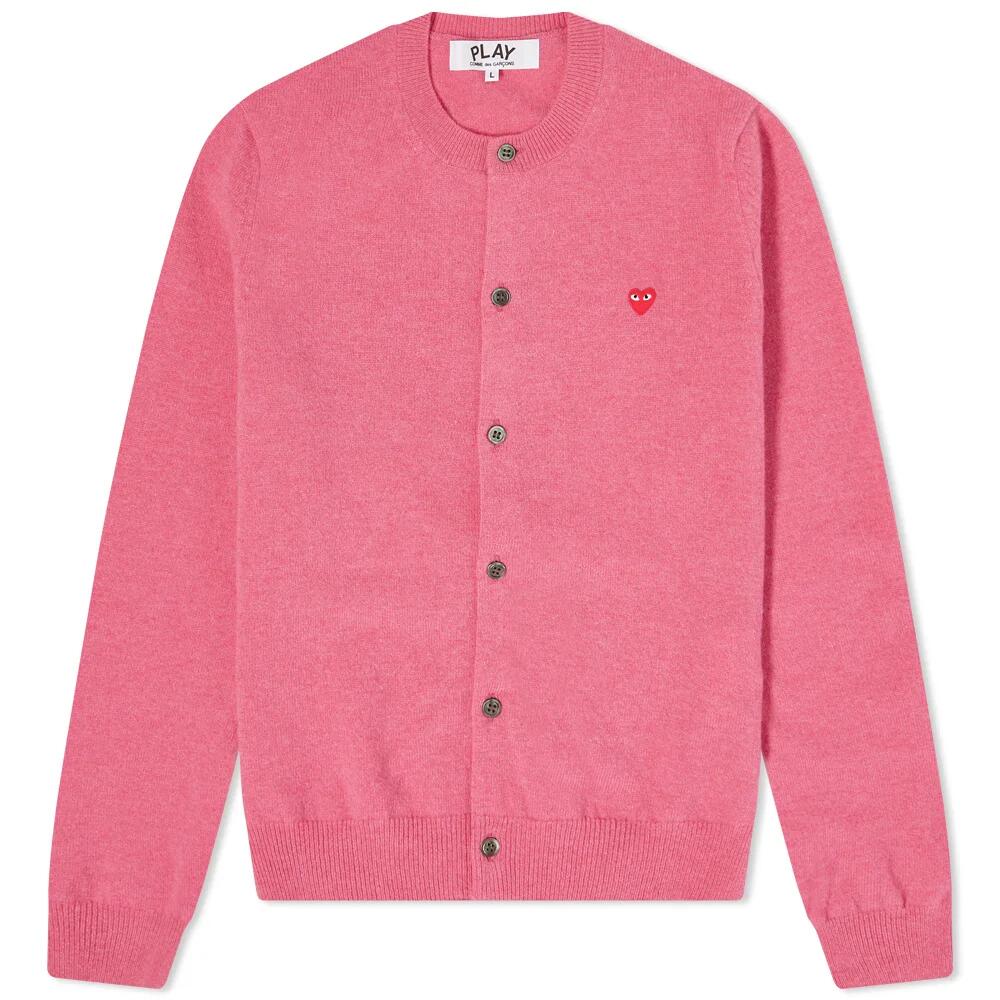 Comme des Garçons Play Comme des Garçons Play Women's Small Heart Button Front Cardi in Pink Cover