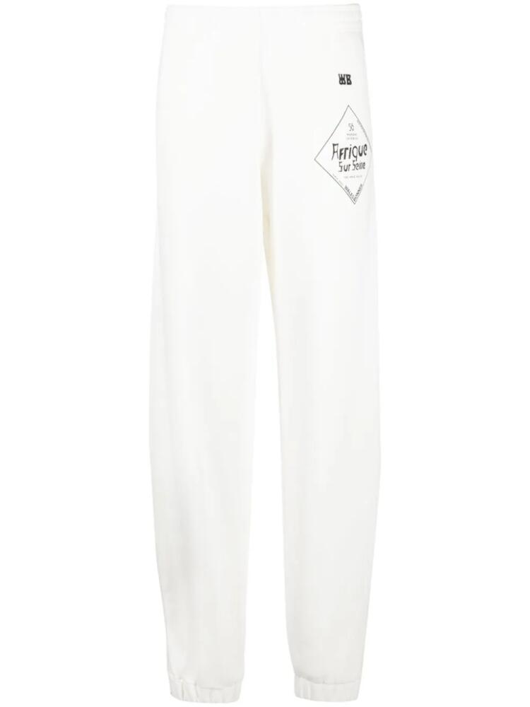 Wales Bonner logo-print track pants - White Cover