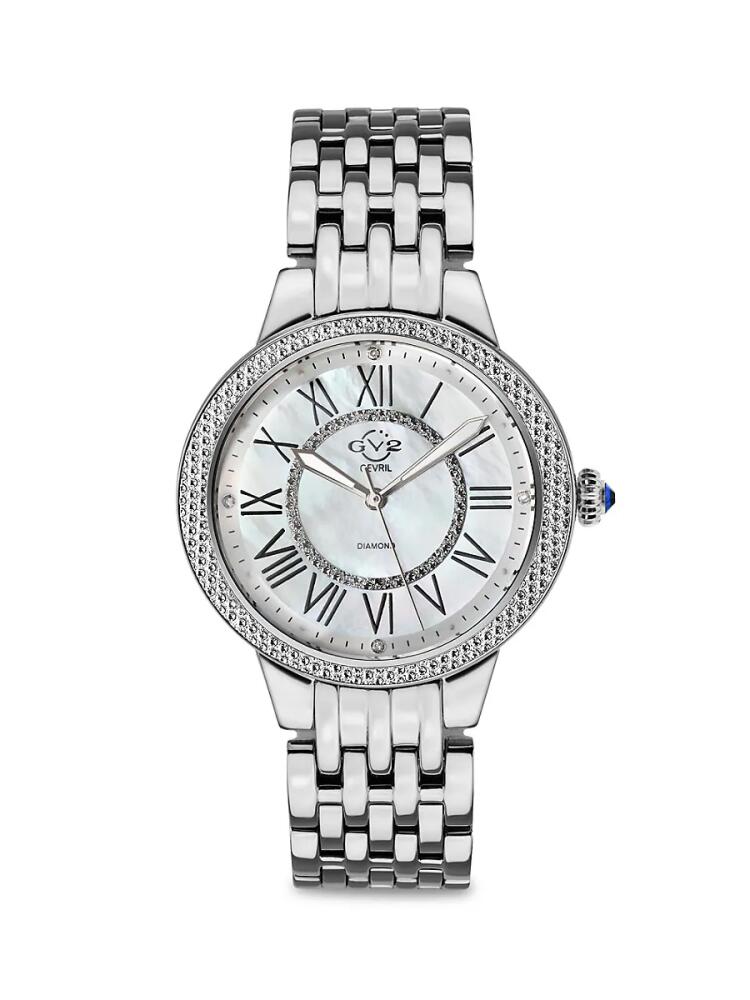 GV2 Women's Astor II Stainless Steel, Mother-Of-Pearl & Diamond Bracelet Watch Cover