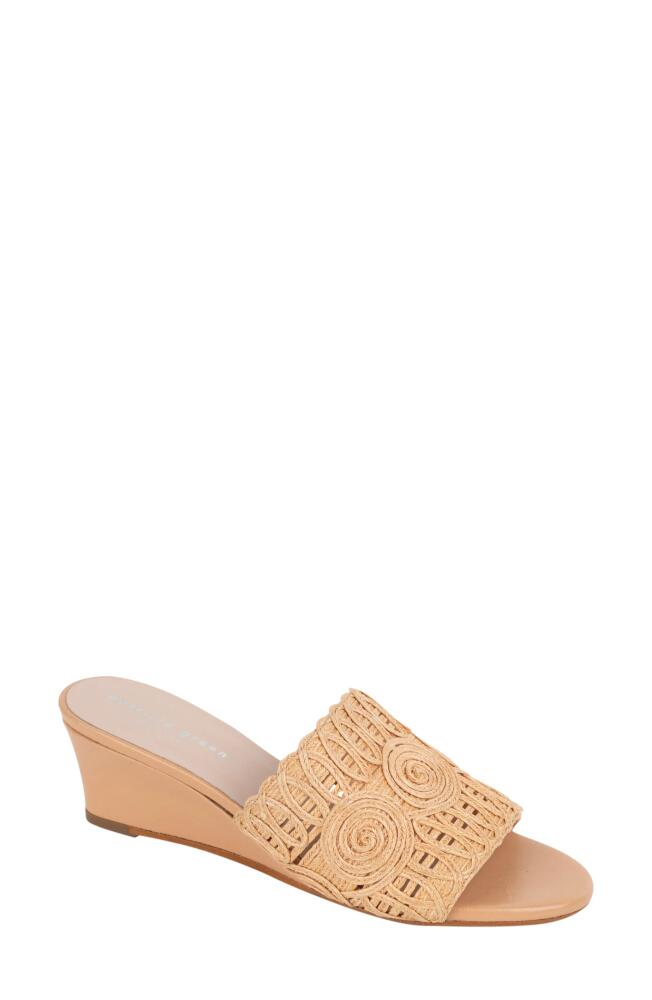 patricia green Siesta Raffia Wedge Slide Sandal in Natural Cover