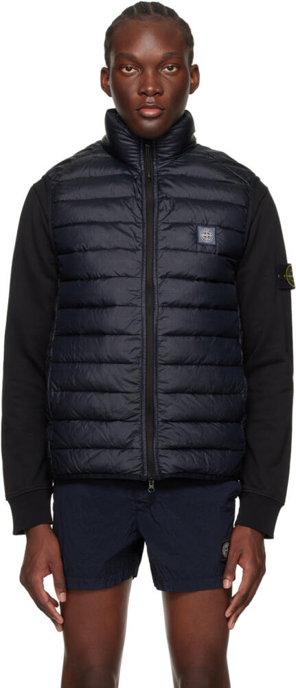 Stone Island Navy Patch Down Vest Cover