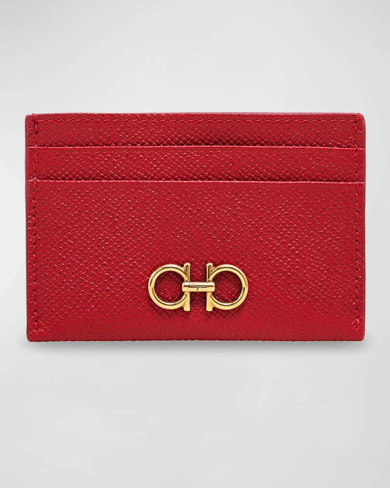 Ferragamo Gemini Leather Card Holder Cover