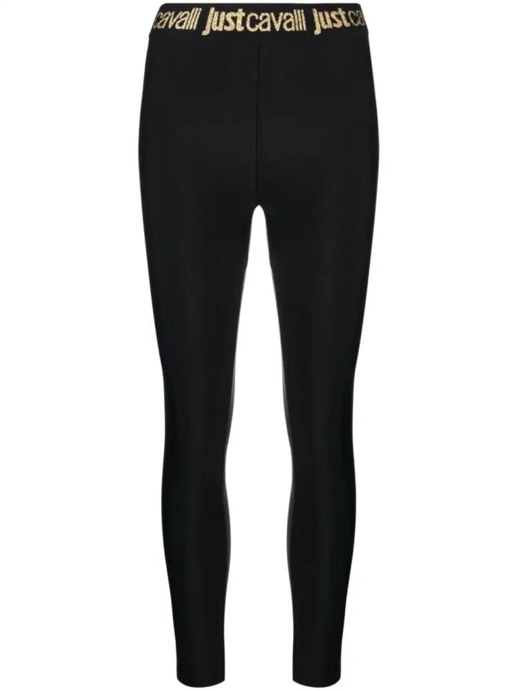 Just Cavalli logo-waistband high-waist leggings - Black Cover