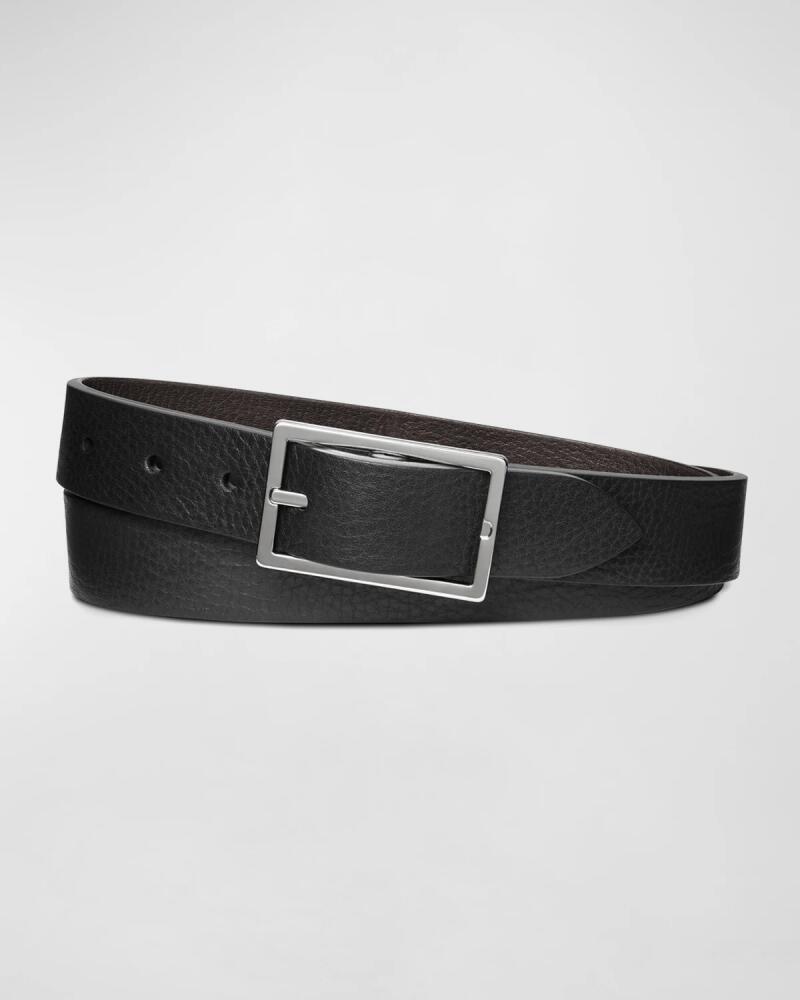 Shinola Men's Reversible Rectangular-Buckle Leather Belt Cover