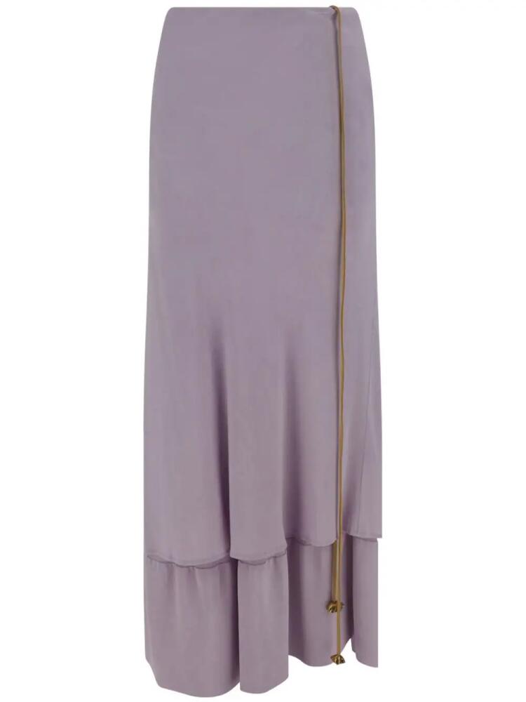 QUIRA crepe layered midi skirt - Purple Cover