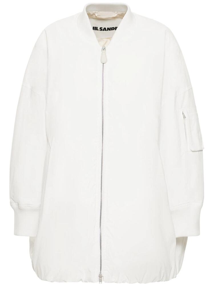 JIL SANDER Oversize Cotton Down Bomber Jacket Cover