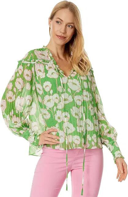 Ted Baker Ellerie Swing Blouse with Blouson Sleeve (Green) Women's Clothing Cover