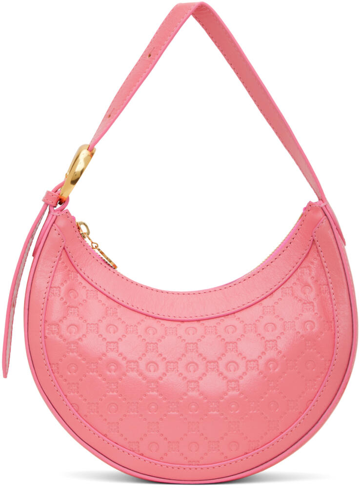 Marine Serre Pink Embossed Leather Mini Eclips Bag Cover