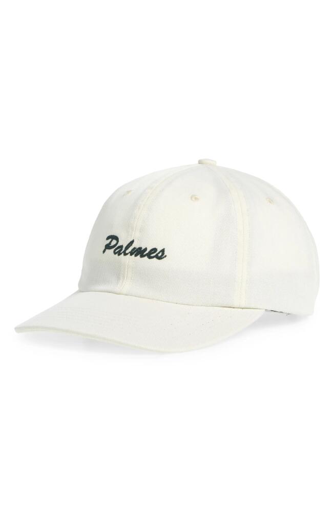 PALMES Alley Logo Adjustable Baseball Cap in Off-White Cover