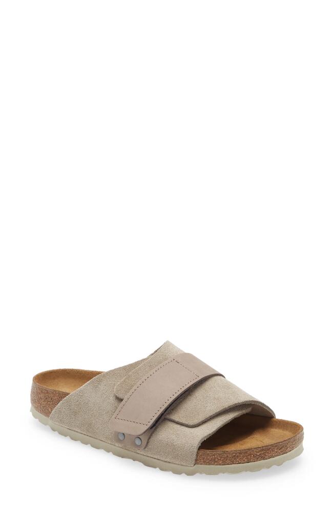 Birkenstock Kyoto Slide Sandal in Gray Taupe Cover