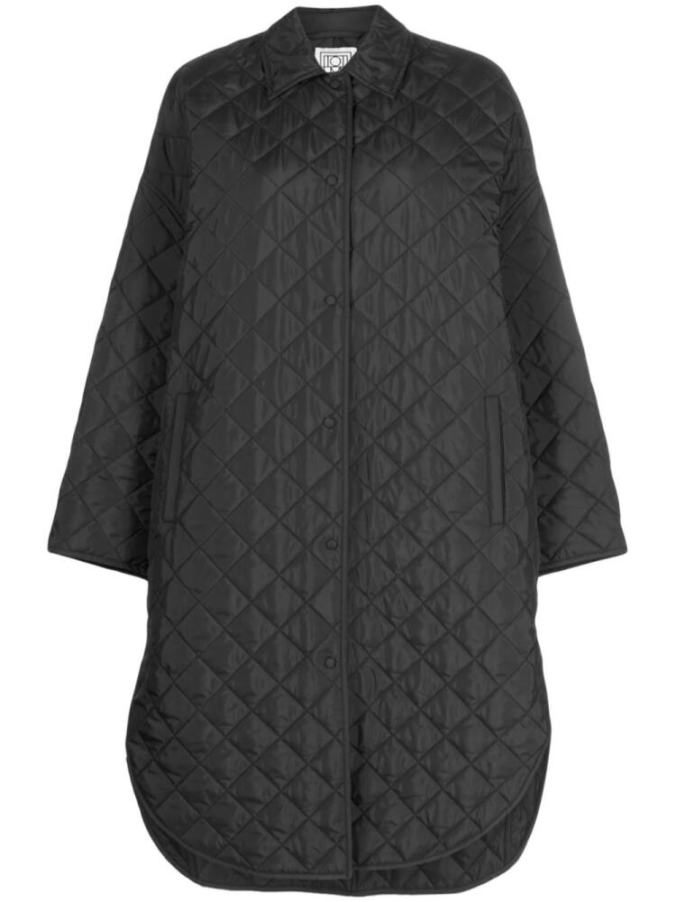 TOTEME quilted cocoon coat - Black Cover