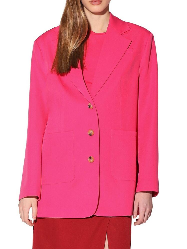 Walter Baker Women's Jagger Belted Oversized Blazer - Lipstick Cover