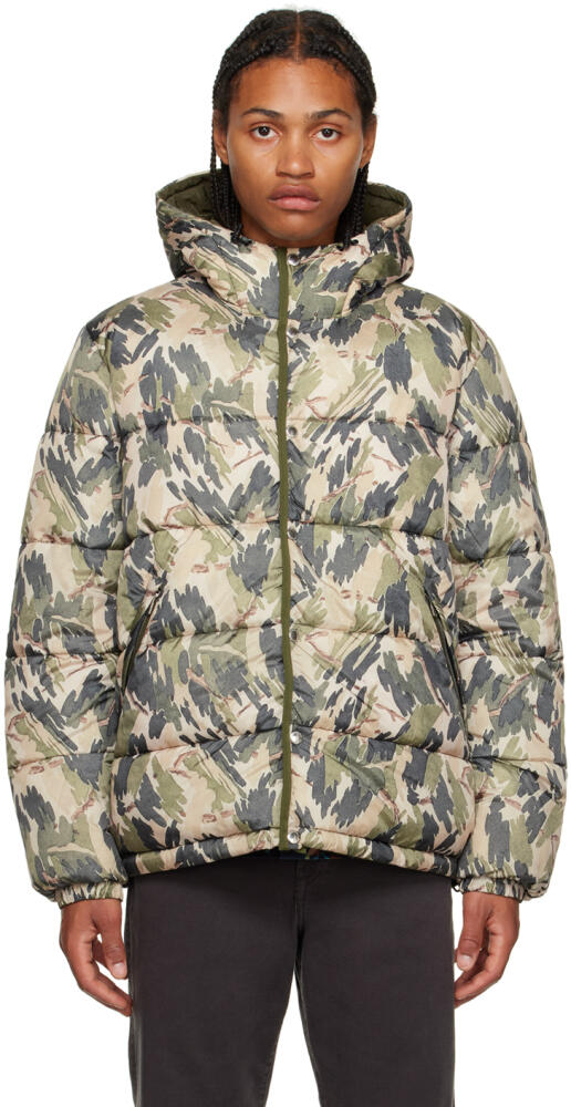 PS by Paul Smith Khaki Quilted Reversible Puffer Jacket Cover