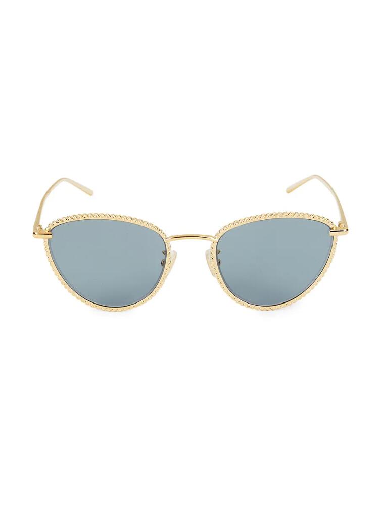 Boucheron Women's 55MM Cat Eye Sunglasses - Gold Cover