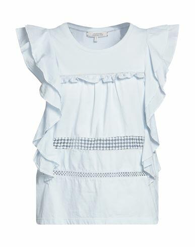 Dorothee Schumacher Woman T-shirt Sky blue Cotton, Elastane Cover