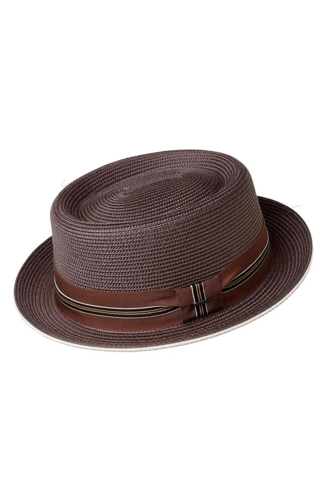 Bailey Carver Pork Pie Hat in Java Bean Cover